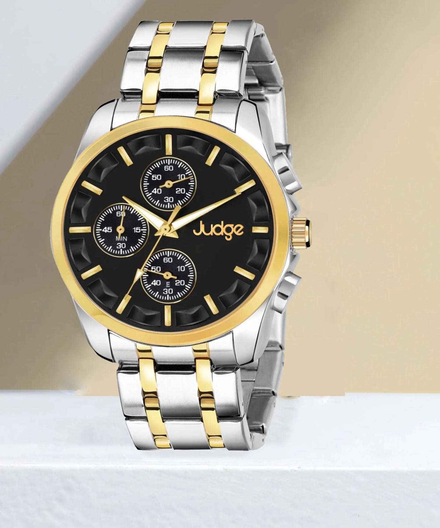 Judge Executive Dual-Tone Chronograph – Silver & Gold Luxury Chronograph watch