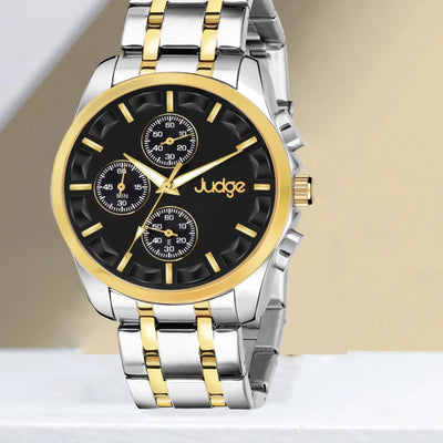 Judge Executive Dual-Tone Chronograph – Silver & Gold Luxury Chronograph watch