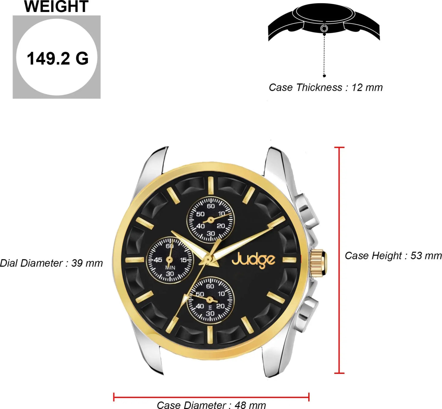 Judge Executive Dual-Tone Chronograph – Silver & Gold Luxury Chronograph watch