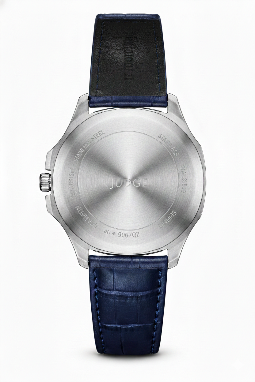 judge Skeleton  Moon Phase Dummy Display, Quartz Mechanical Movement Watch for Men