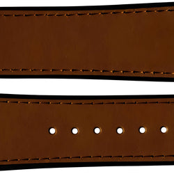 Classic Coffee Brown Leather Watch Band – Hybrid Silicone Sport Strap with Tonal Stitching