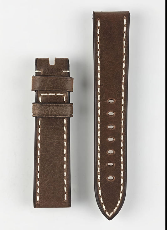 Premium Vintage Brown Textured Leather Watch Strap - Compatible with Hublot Big Bang