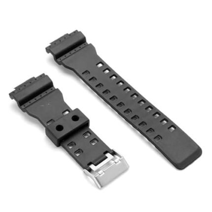 Premium Compatible g shock strap16mm Replacement Resin Rubber Watch Strap Band for Mens Fits GA-150, GA-200, GA-201, GA-300, GA-310 & GLX Model & (100% Perfect Fit)