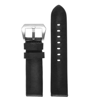 Premium Compatible Black Perforated Watch Strap with Deployment Clasp - Curved End Racing Band Compatible with TAG Heuer Carrera (100% Perfect Fit)