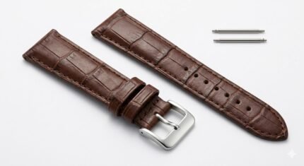 Premium Compatible Seiko Men's Leather Strap Brown 20mm Compatible (100% Perfect Fit)